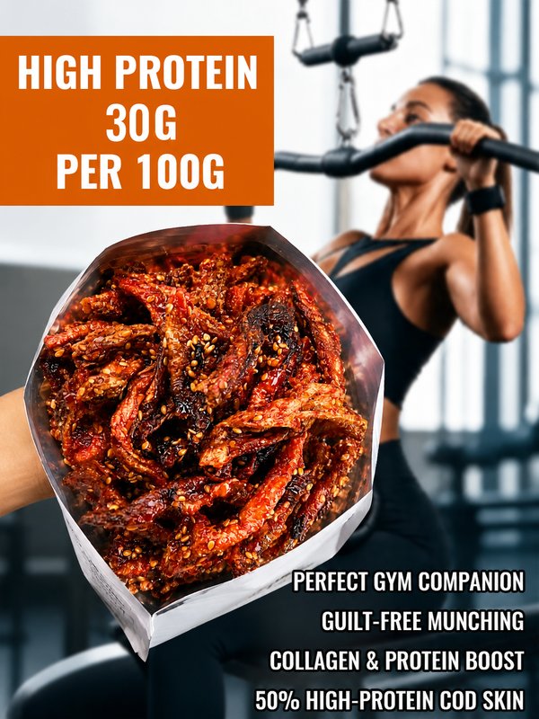 🌶️Premium Crispy Spicy Cod Skin Snack | Crunchy Seafood Chips-MHW