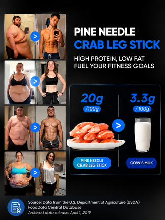 🤞High Protein Crab Leg Seafood Snack, Low Carb Friendly, Ready-to-Eat Ocean Flavor Treat