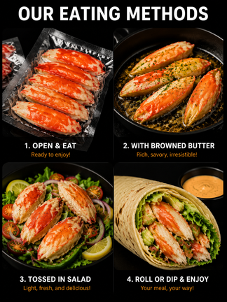 🤞High Protein Crab Leg Seafood Snack, Low Carb Friendly, Ready-to-Eat Ocean Flavor Treat