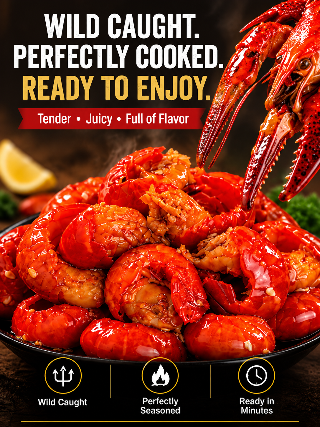 Fresh lobster tail meat with shell-MHW