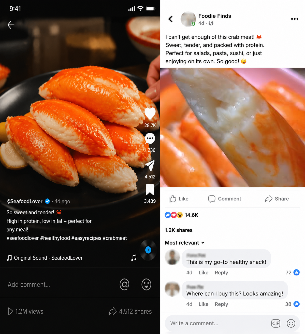 🤞High Protein Crab Leg Seafood Snack, Low Carb Friendly, Ready-to-Eat Ocean Flavor Treat